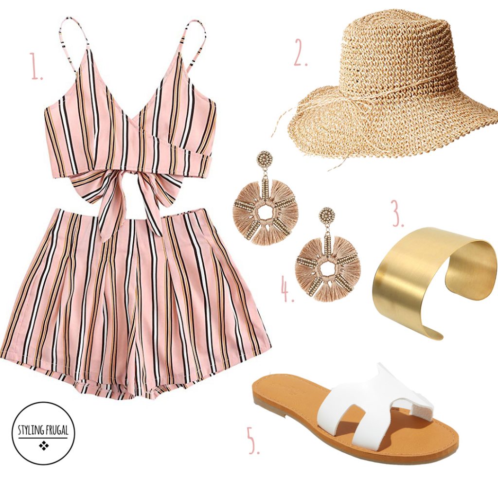 Pink Striped Crop Top & Shorts – Styling Frugal